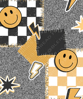 Smiley Patchwork *R69 Preorder* Adult Bottoms